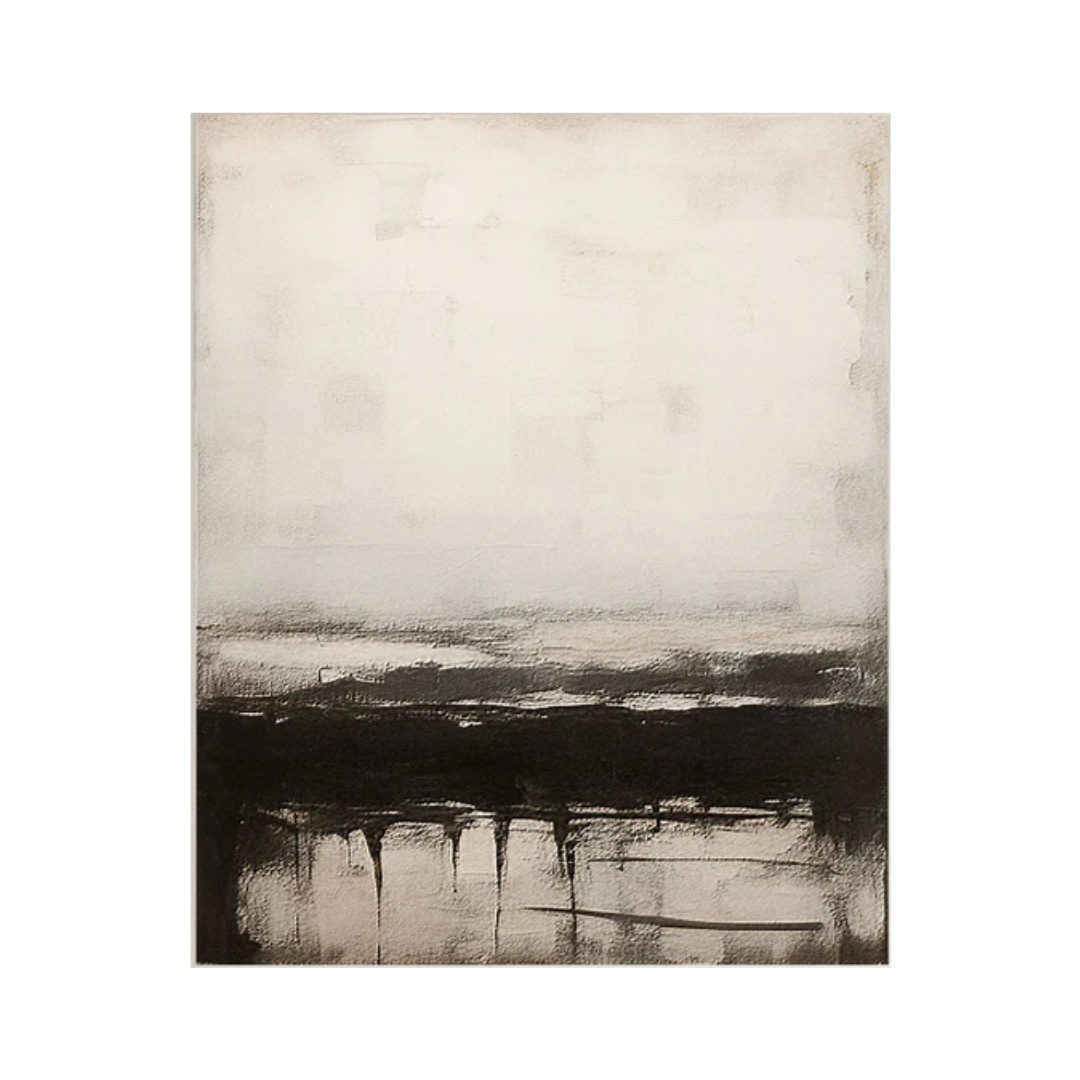 Black & White Abstract Painting #CXA 018