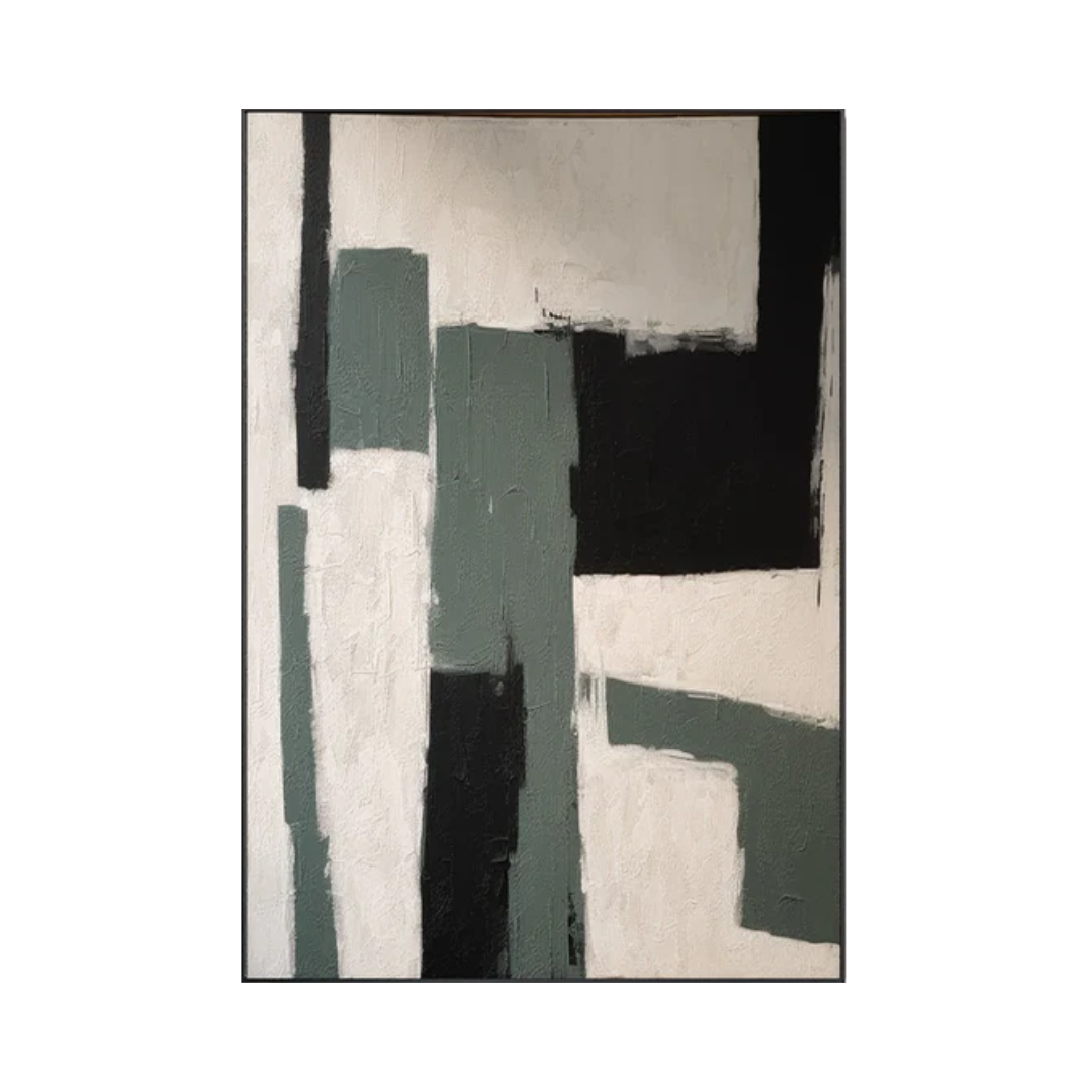 Beige & Brown Abstract Painting #LL 001