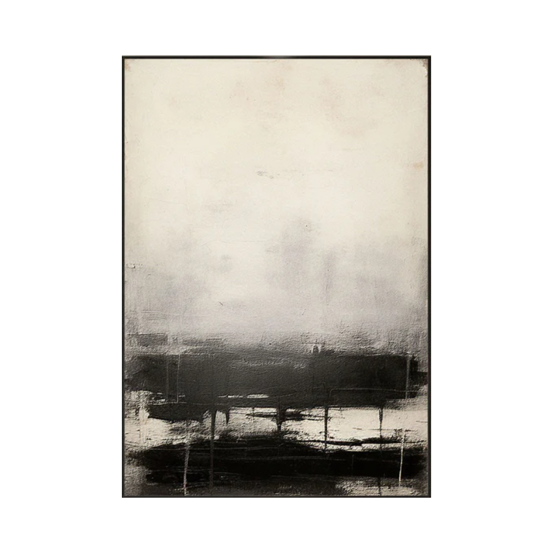 Beige & Brown Abstract Painting #LL 003