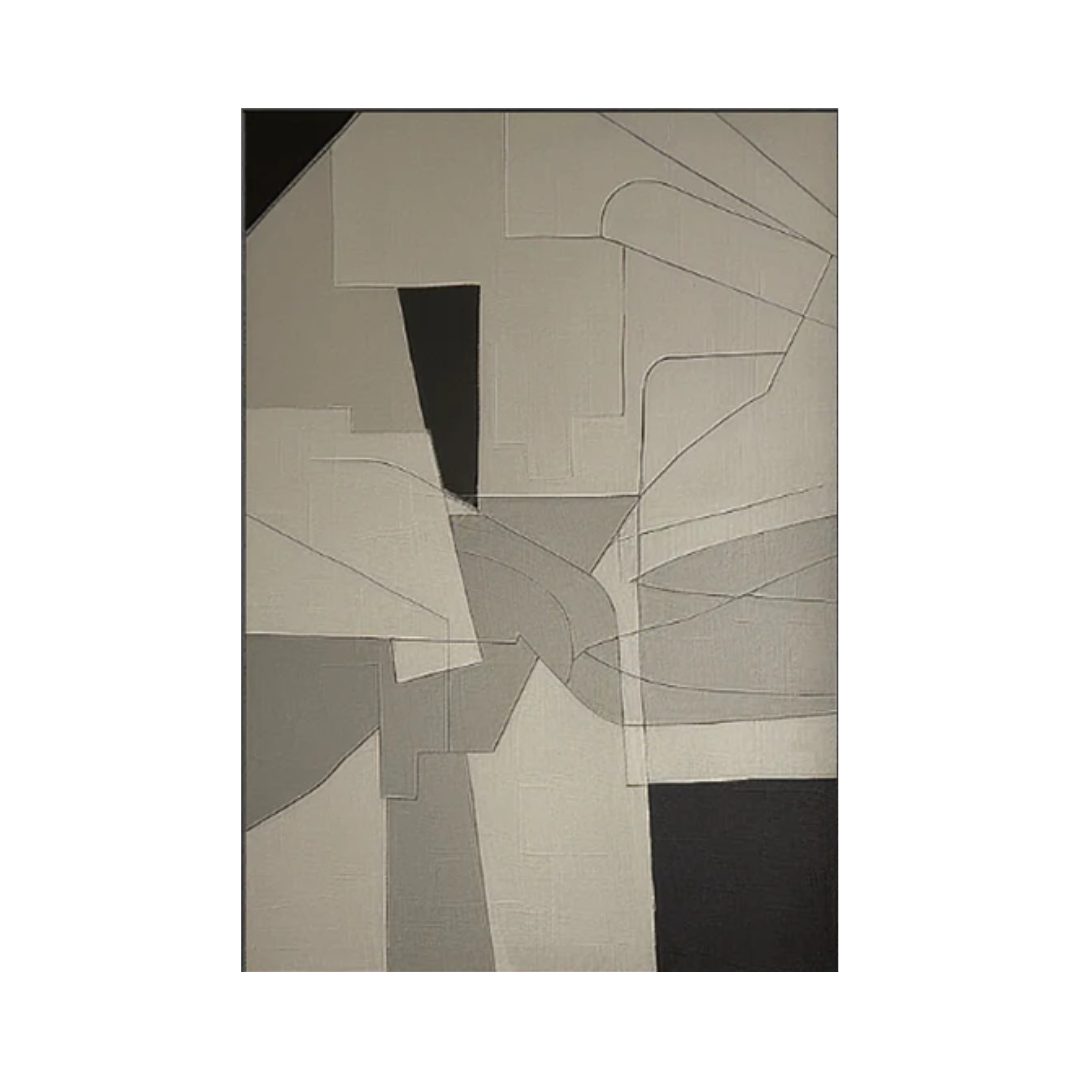 Beige & Brown Abstract Painting #LL 029