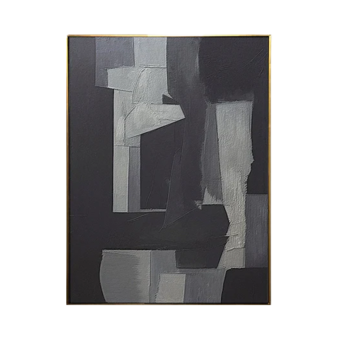 Black Abstract Painting #LL 002