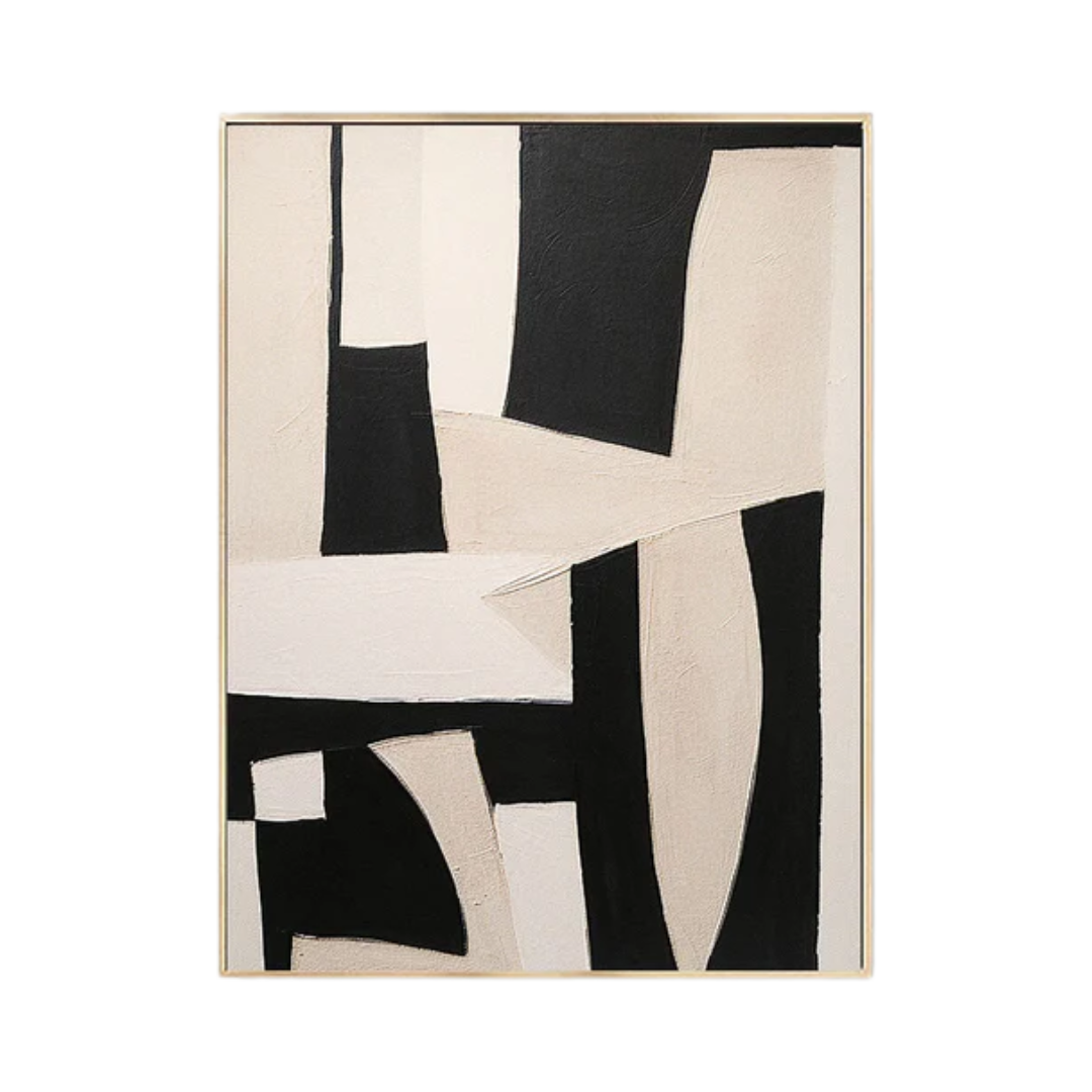 Black & White Abstract Painting #LL 005