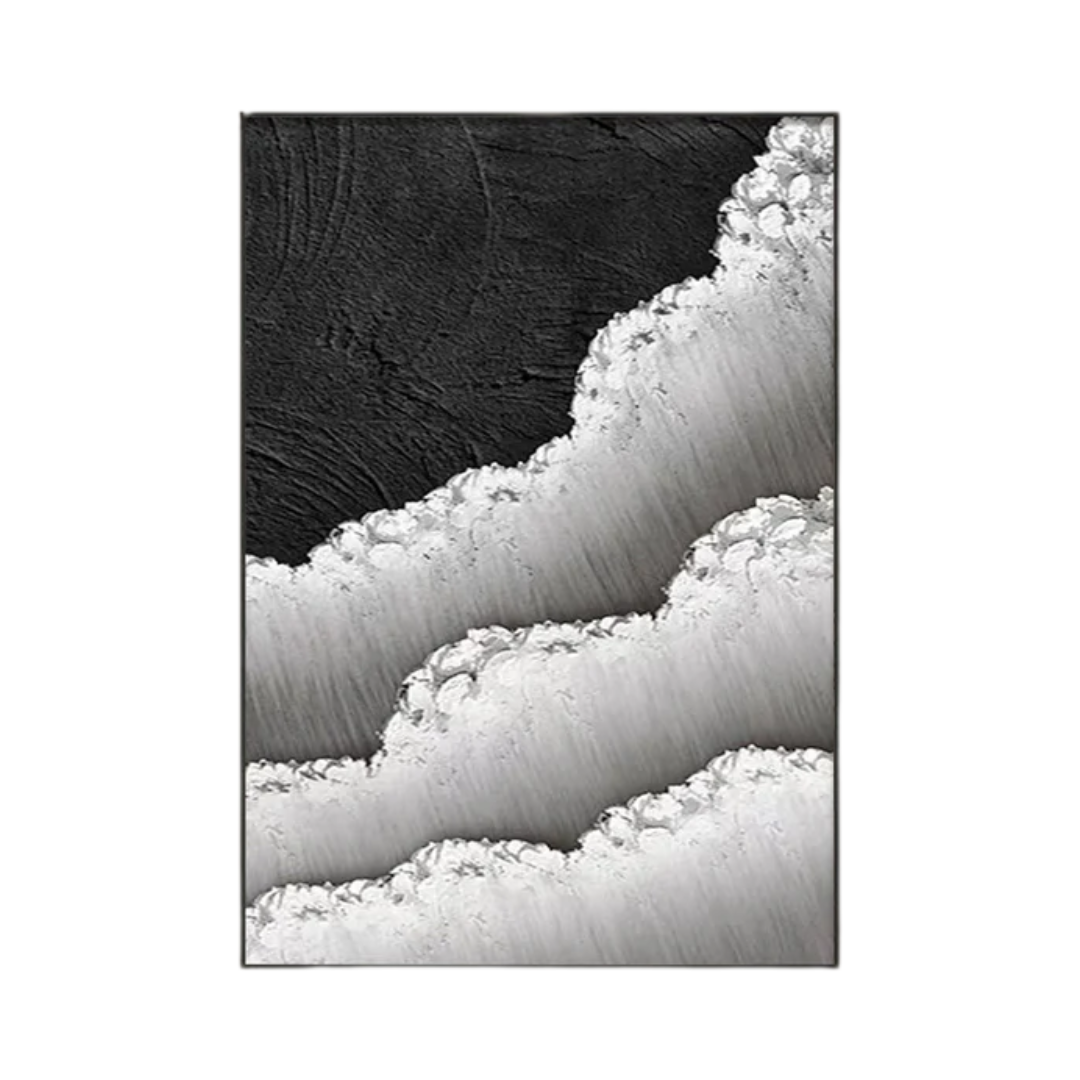Black & White Abstract Painting #LL 006