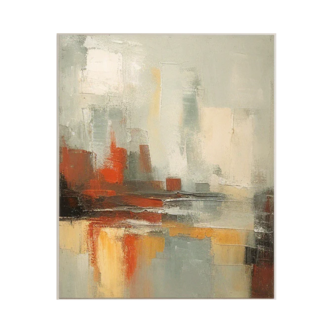 Beige & Brown Abstract Painting #CXA 009