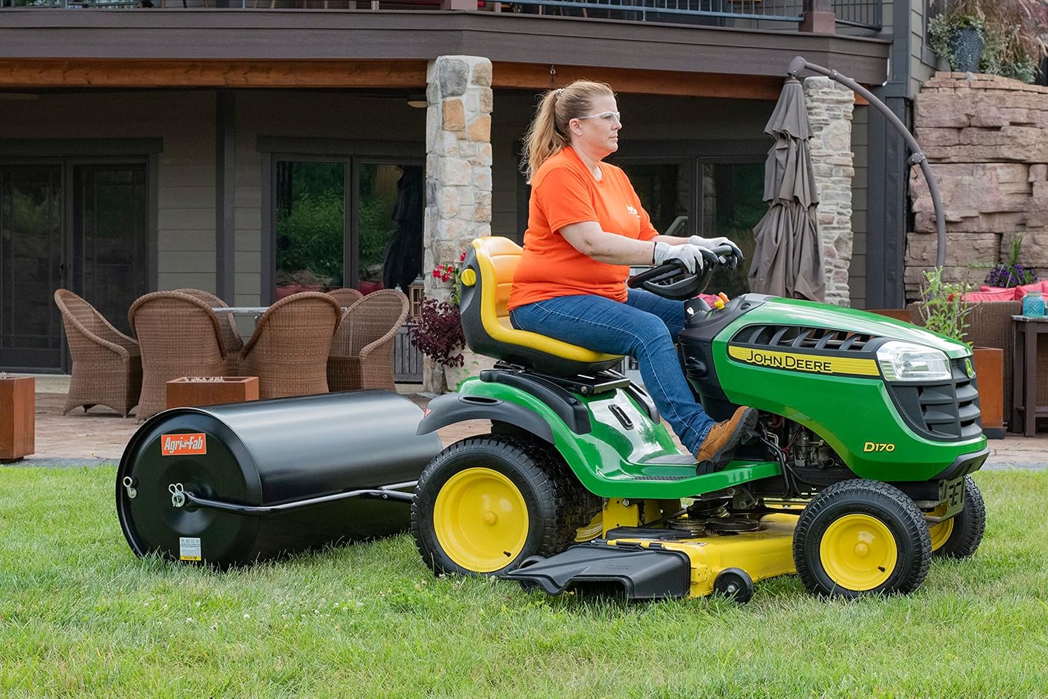 Agri-Fab 45-0216C Steel Lawn Roller 24" x 48" Black