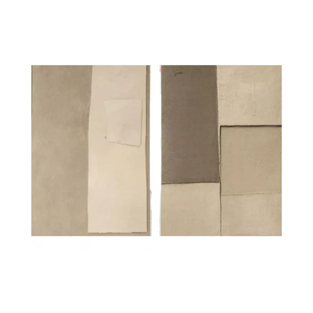 Beige & Brown Abstract Painting SET OF 2 #LL 040