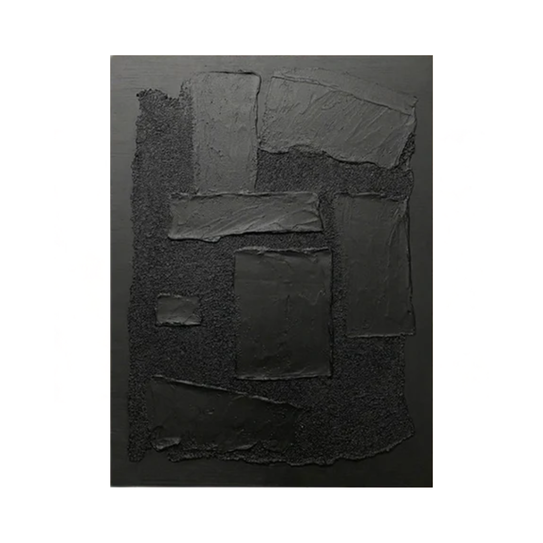 Modern Black Textured Minimalist Art #BM 030