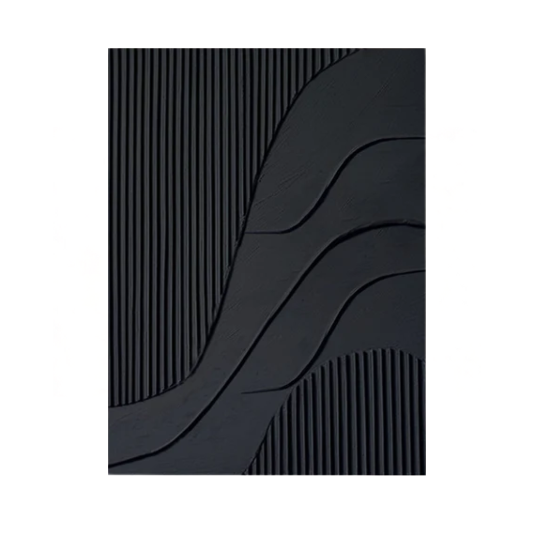 Modern Black Textured Minimalist Art #BM 028