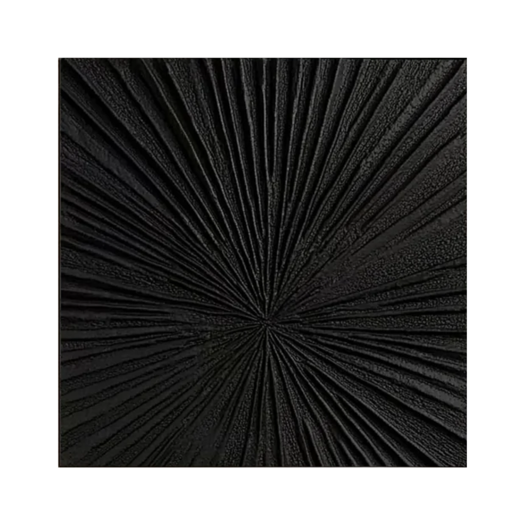 Elegant Black Abstract Sculpture Paintin Textured Canvas Art #BM 077