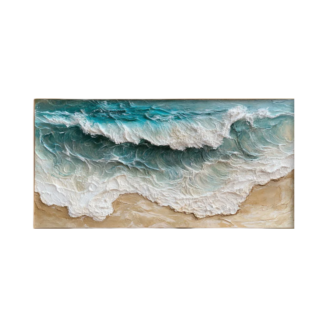 Ocean Majesty Large Textured Wave Wall Art #OS 045
