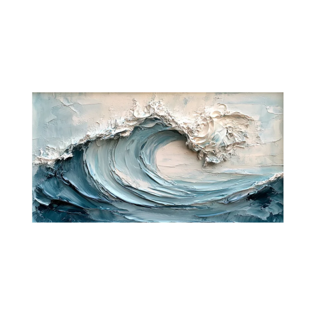 Ocean Majesty Large Textured Wave Wall Art #OS 044