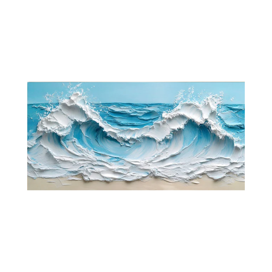 Ocean Majesty Large Textured Wave Wall Art #OS 041