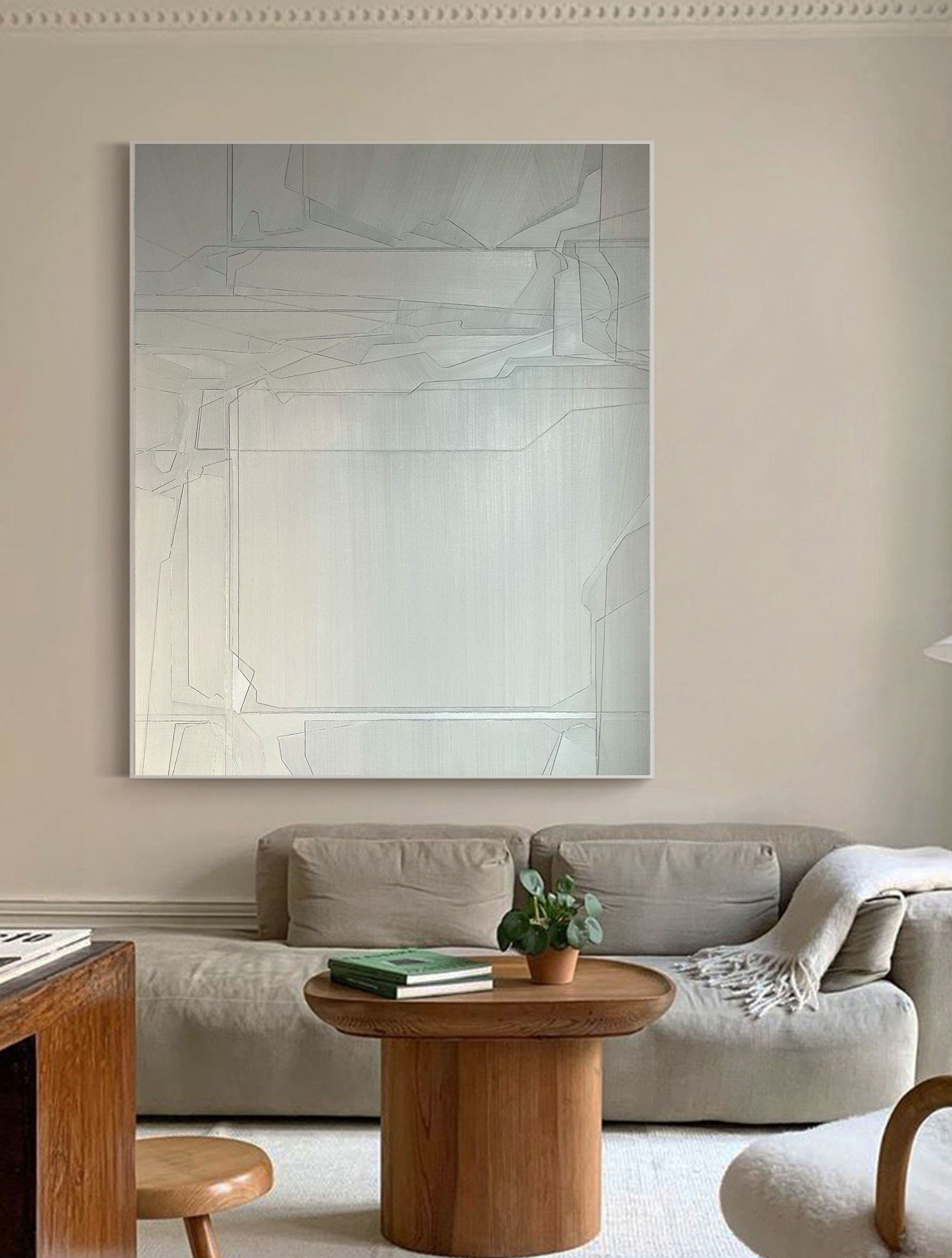 White Abstract Painting #LL 005