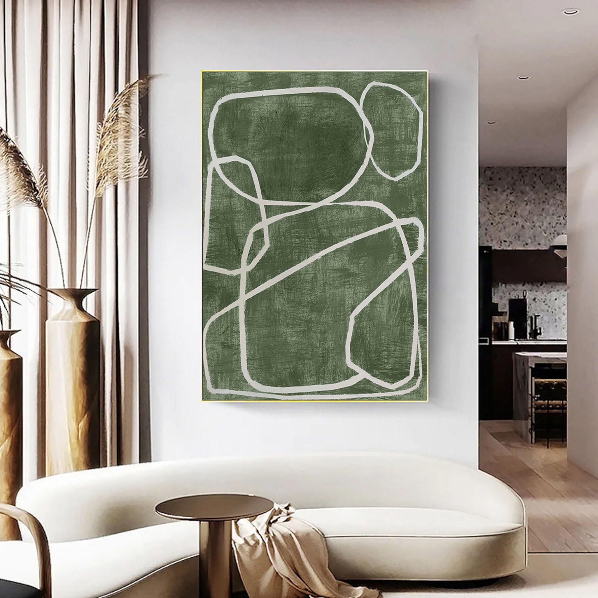 Blue & Green Abstract Painting #AVG 002